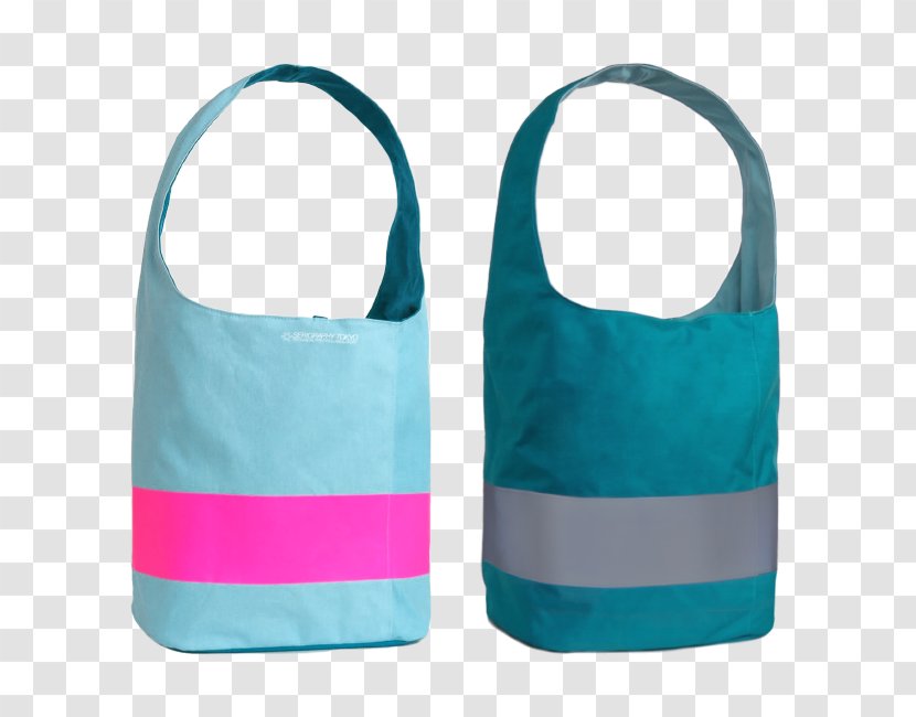Handbag Nylon Messenger Bags Satchel Electric Blue - Both Side Transparent PNG