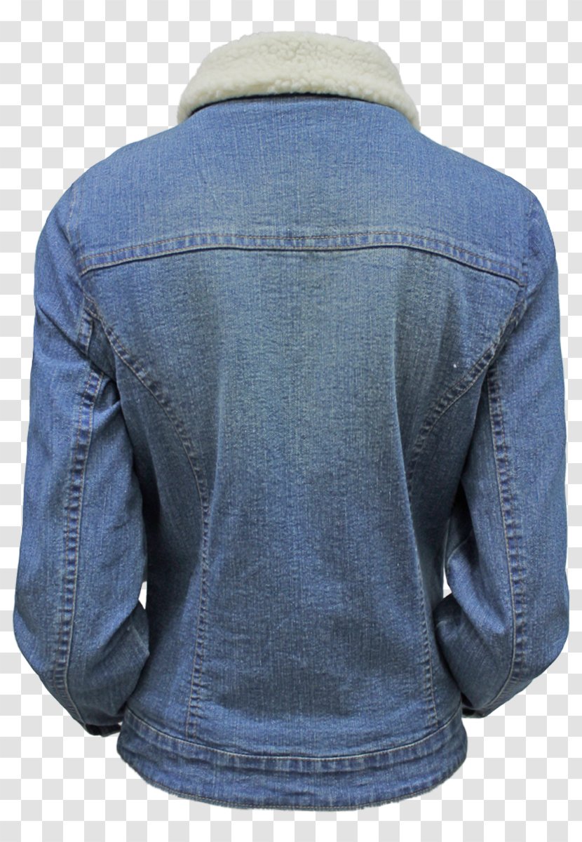 Denim Sleeve Neck - Button - Plus Size Jean Jacket With Hood Transparent PNG