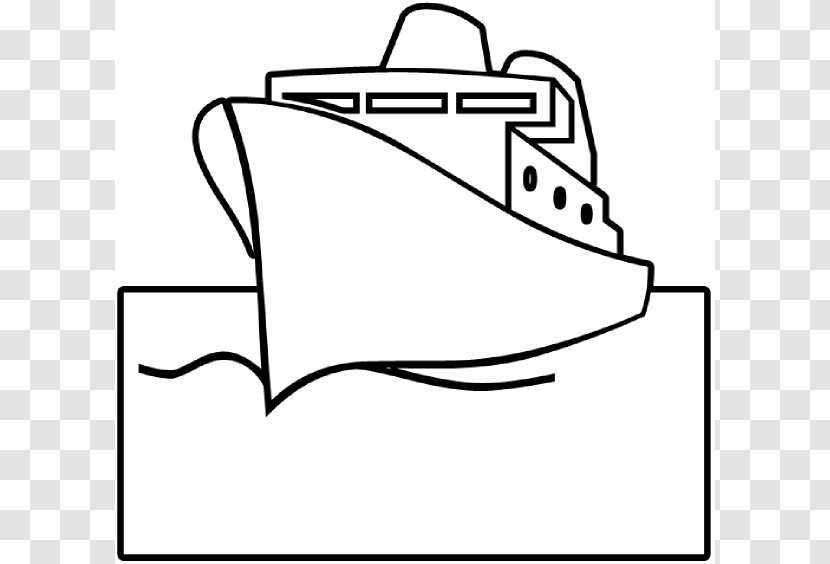 Cruise Ship Sailboat Clip Art - Line - Outline Transparent PNG