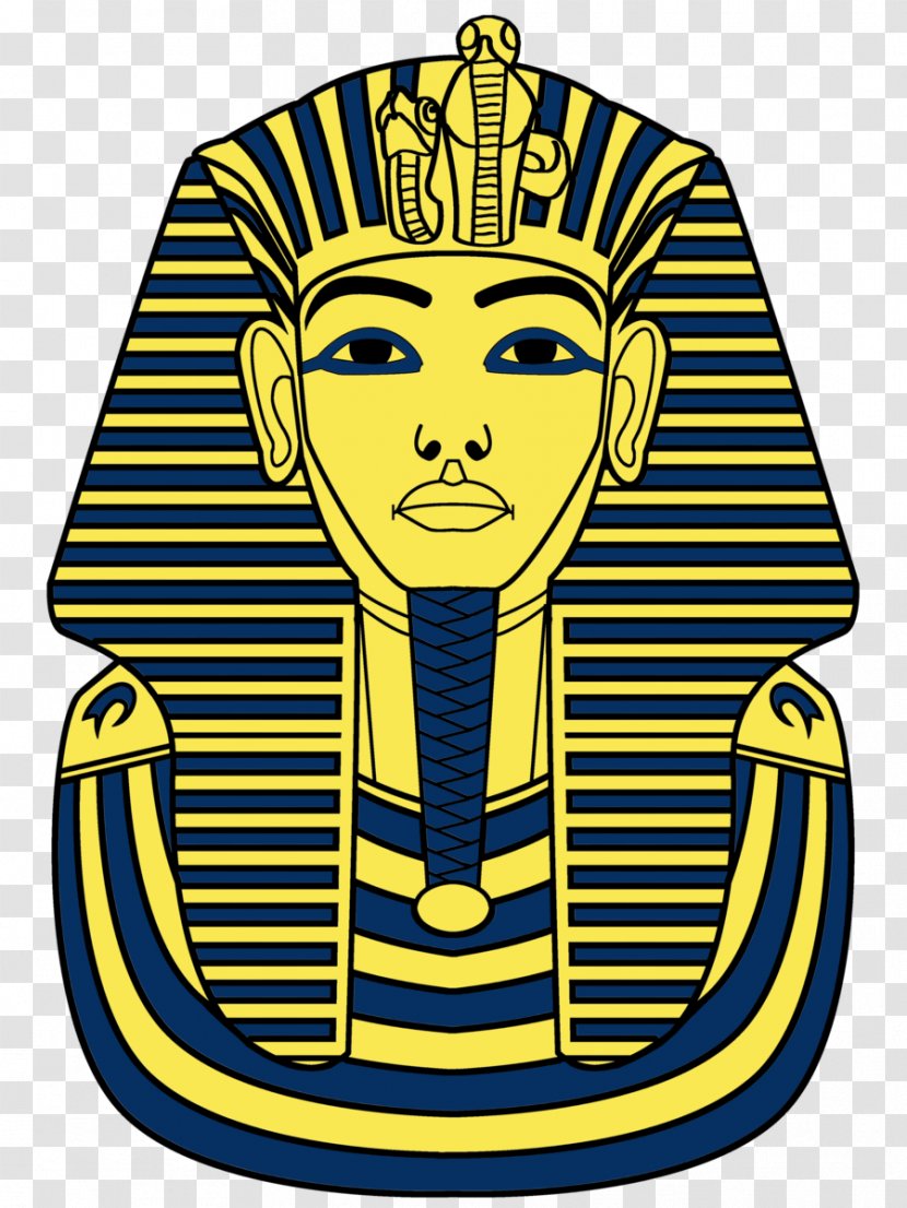 Tutankhamun's Mask Ancient Egypt Coloring Book Clip Art - Tutankhamun S - Pharaoh Transparent PNG