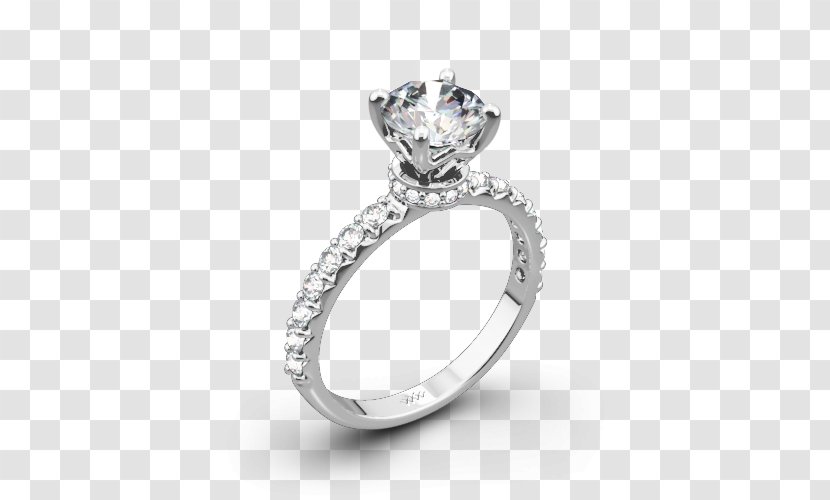 Engagement Ring Diamond Wedding Solitaire - Platinum Transparent PNG