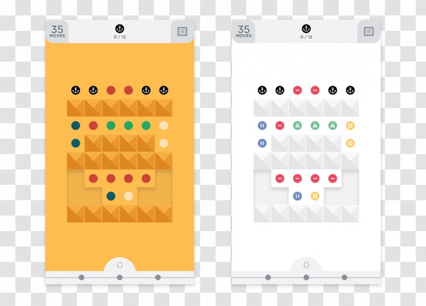 Color Blindness Two Dots Game Graphic Design - Deuteranopia Transparent PNG