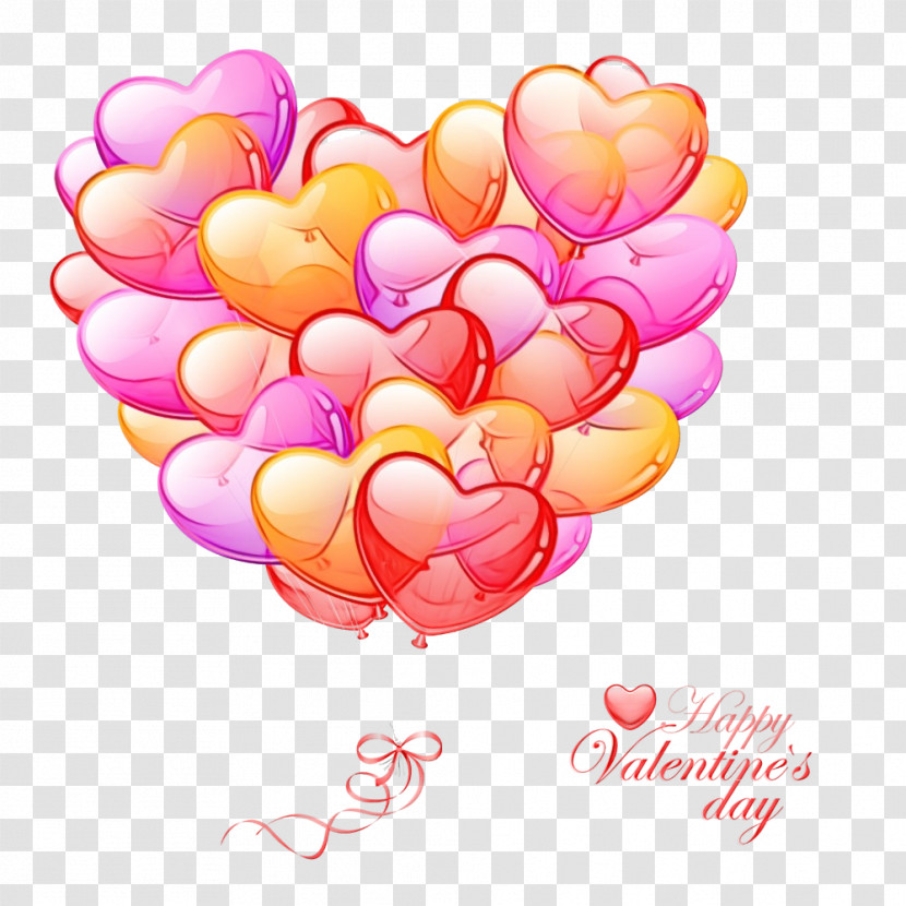 Heart Pink Balloon Petal Love Transparent PNG