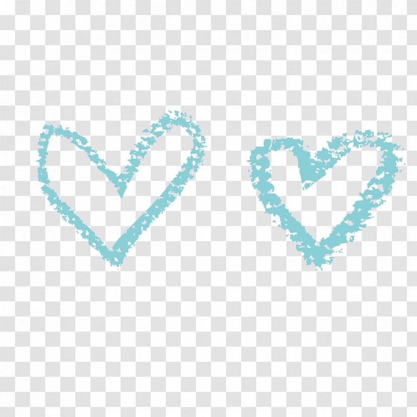 Sidewalk Chalk Heart Borste - Turquoise - Love Brush Transparent PNG