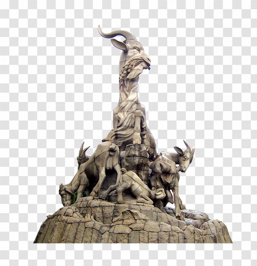 Yuexiu District Sculpture Des Cinq Chèvres The Legend Of Five Goats Landmark National Central City - Landmarks Transparent PNG