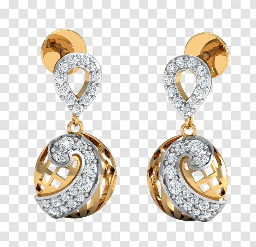 Diamond Earring Jewellery Gold - Engagement Ring Transparent PNG