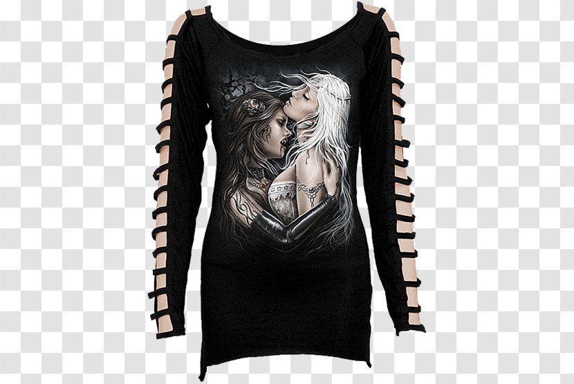 Long-sleeved T-shirt Top Gothic Fashion - Joint Transparent PNG