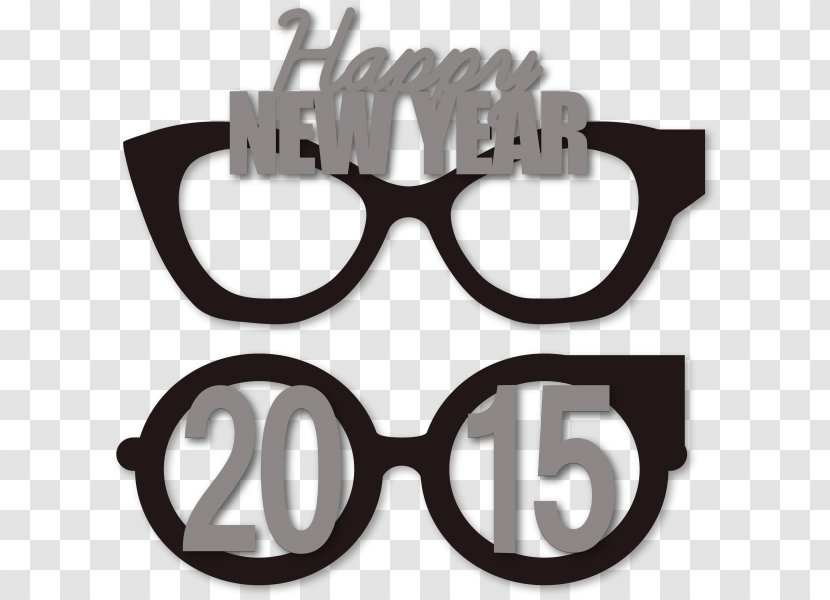 New Year's Glasses Clip Art Eve - Sunglasses Transparent PNG