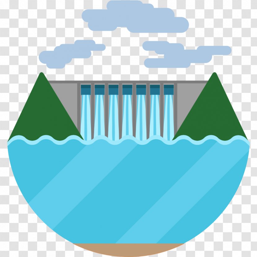 Hydroelectricity Hydropower Dam Power Station Clip Art - Diagram - Water Energy Transparent PNG