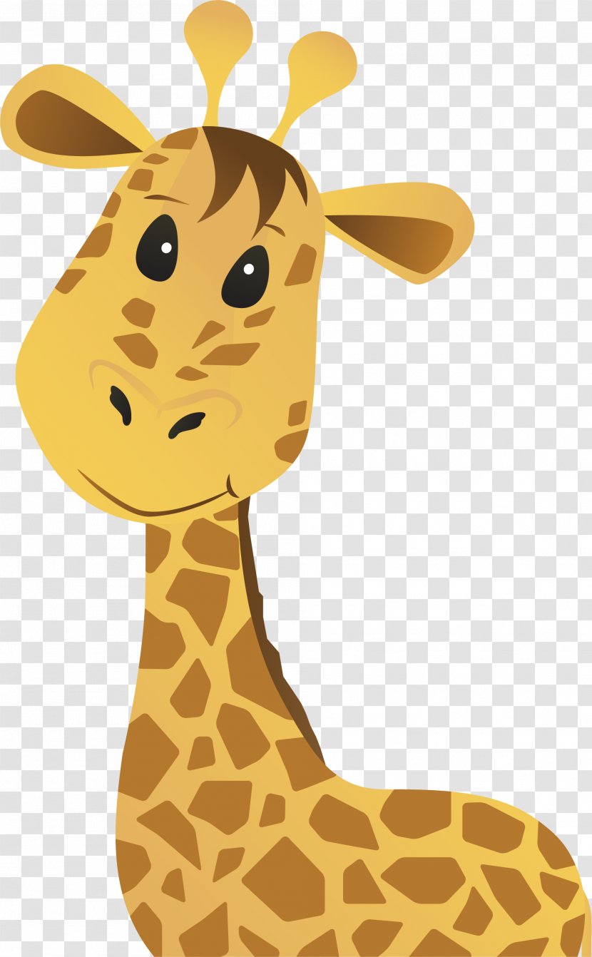 Giraffe Euclidean Vector Clip Art - Mammal - Cute Transparent PNG