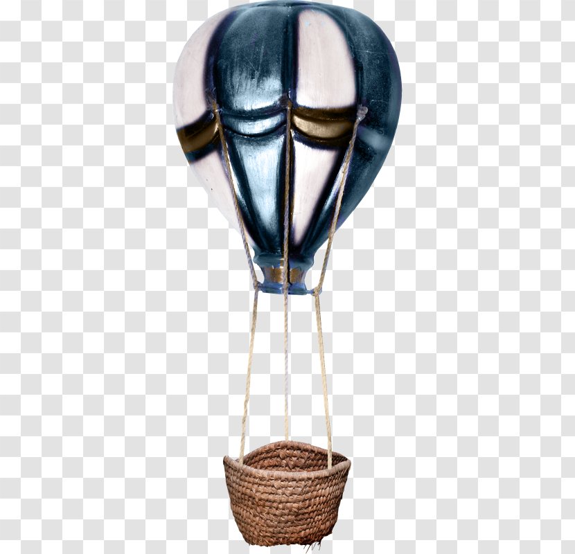 Hot Air Balloon White Blue - Designer - Hot-air Transparent PNG