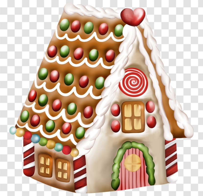 Gingerbread House Candy Cane Gumdrop Clip Art - Christmas Cookie - Free Images Of Houses Transparent PNG