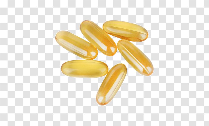 Fish Oil Capsule - Omega3 Fatty Acid - Golden Capsules Transparent Material Transparent PNG