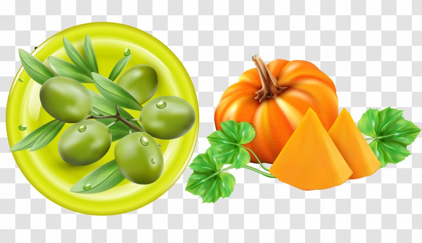 Olive Tomato Vegetarian Cuisine Pumpkin Food - Fruit Transparent PNG