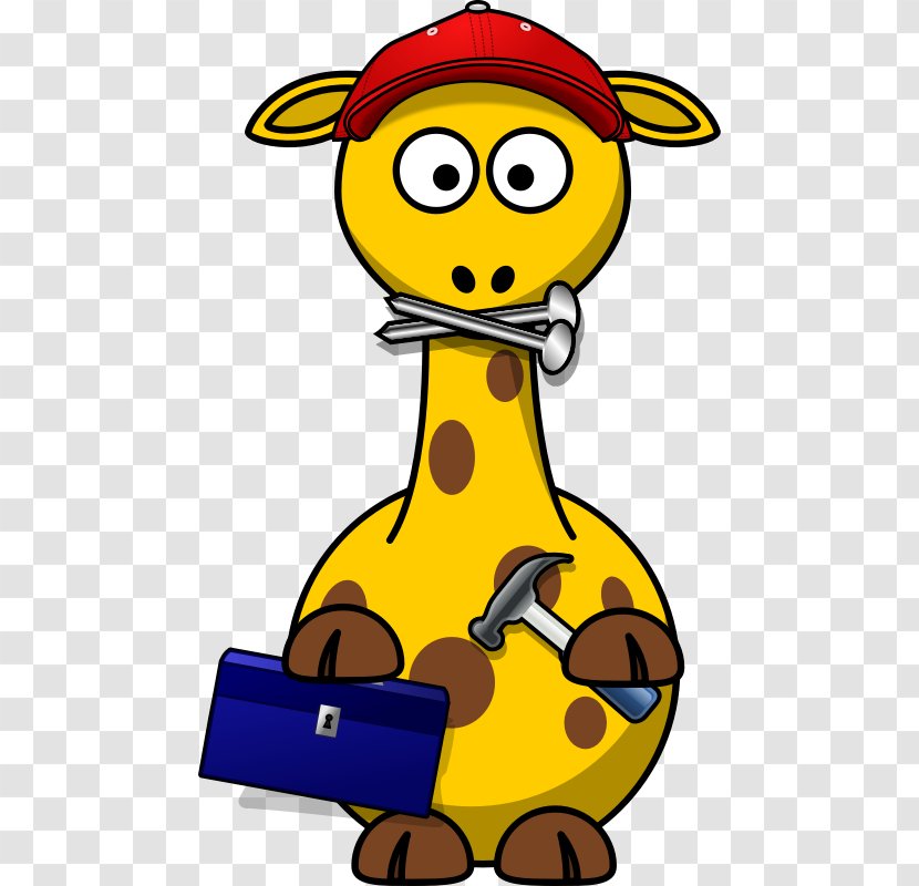 Giraffe Cartoon Drawing Clip Art - Smiley - Girraffe Transparent PNG