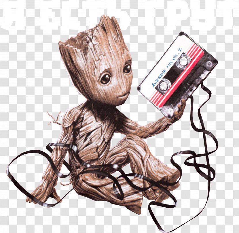 Baby Groot T-shirt Compact Cassette Clothing - Shirt - Guardians Of The Galaxy Transparent PNG