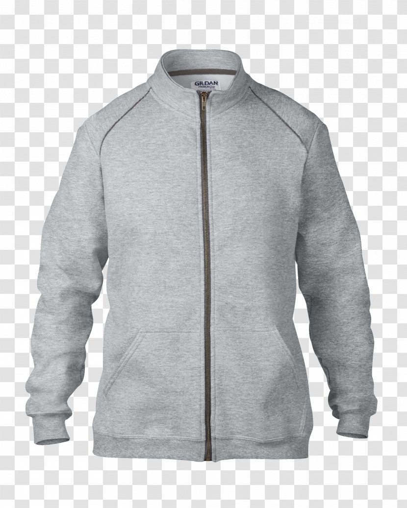 Hoodie T-shirt Jacket Zipper Gildan Activewear - Clothing Transparent PNG