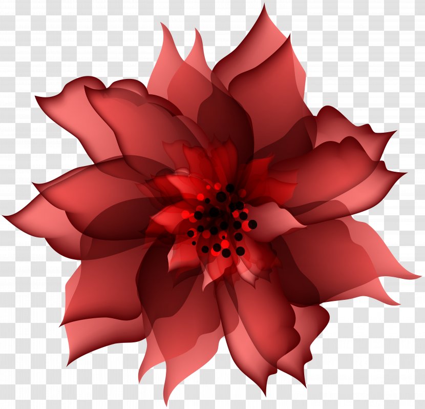Red Flower Clip Art - Decorative Arts - Transparent Transparent PNG