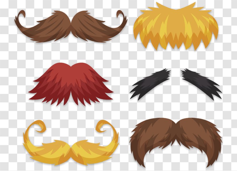 Beard Moustache - Six Kinds Of Shape Transparent PNG
