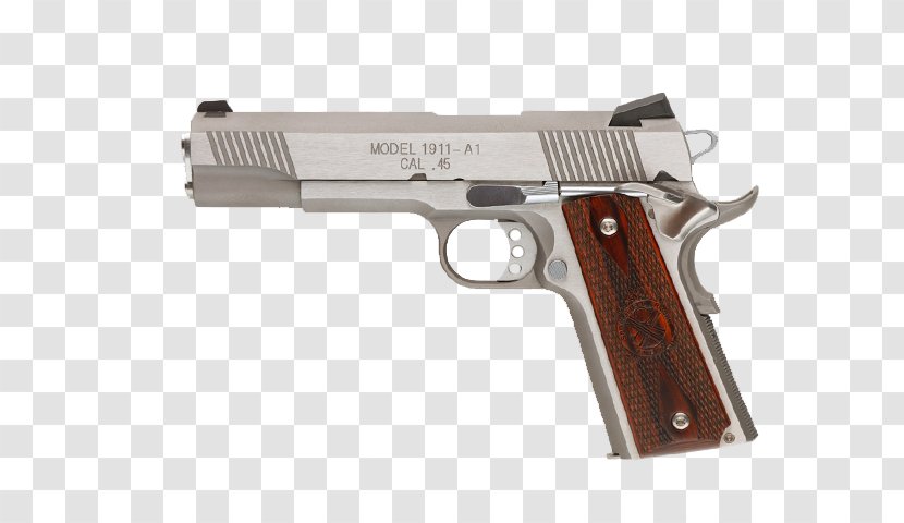 Springfield Armory M1911 Pistol .45 ACP Automatic Colt Colt's Manufacturing Company - Receiver Transparent PNG