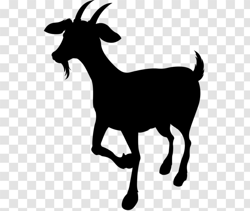Goat Sheep Cattle Clip Art Mammal - Silhouette - Cowgoat Family Transparent PNG