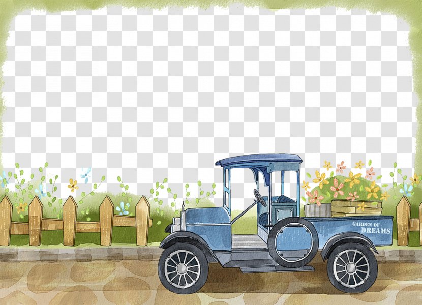 Hand Painted Walls And Green Grass - Motor Vehicle - Alley Transparent PNG