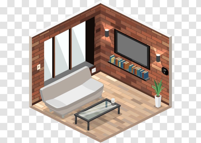 Apartment Loft House Isometric Projection Home - Wall Transparent PNG