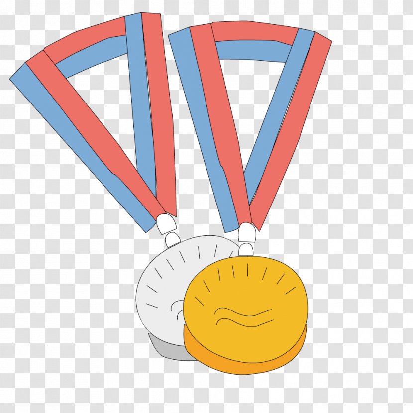 Gold Medal Olympic - Hand-painted Award Logo Transparent PNG