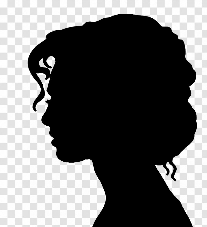Victorian Era Silhouette Female Woman Drawing - Flower - Face Transparent PNG