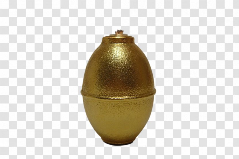 Oil Lamp Grenade Gold Metal Brass - Vase Transparent PNG