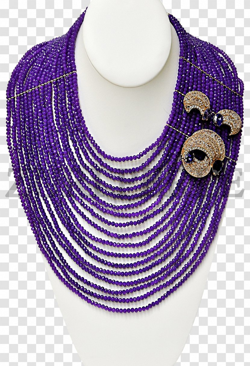 Necklace Purple Bead Amethyst - Agate Transparent PNG