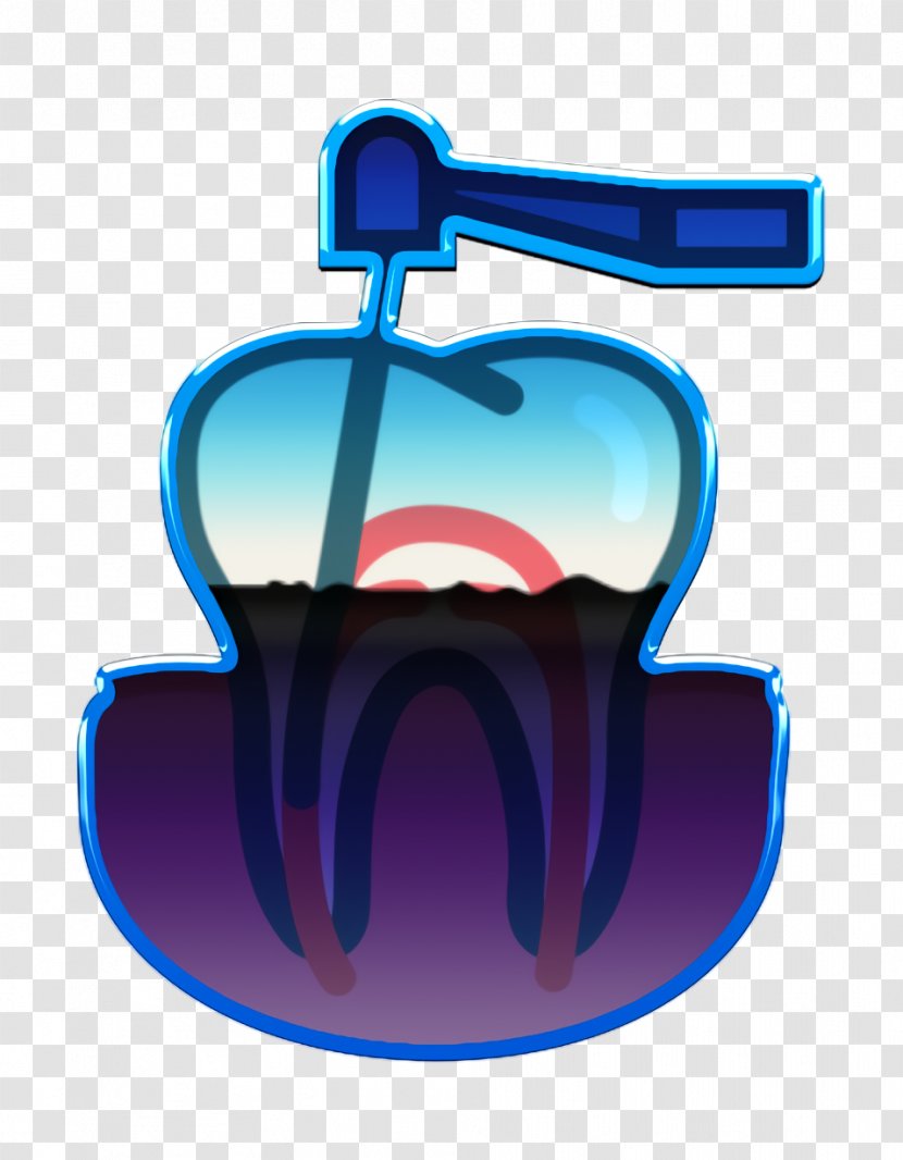 Teeth Cartoon - Dental Treatment Icon - Logo Electric Blue Transparent PNG