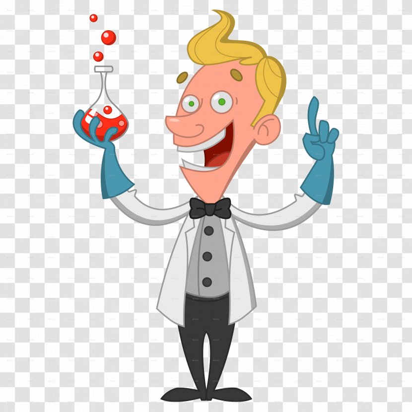 Cartoon Scientist Chemist - Finger Transparent PNG