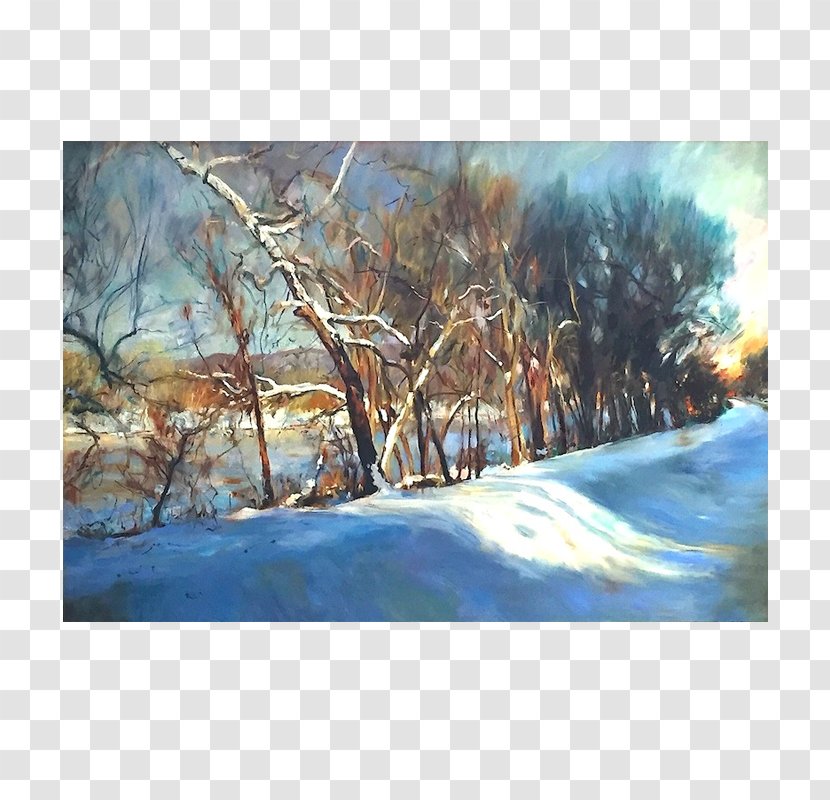 Watercolor Painting Modern Art Canal At Lumberville - Landscape Transparent PNG
