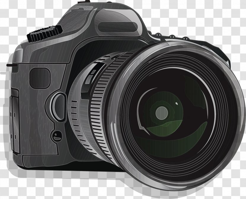 Camera Lens - Watercolor - Singlelens Reflex Mirrorless Interchangeablelens Transparent PNG