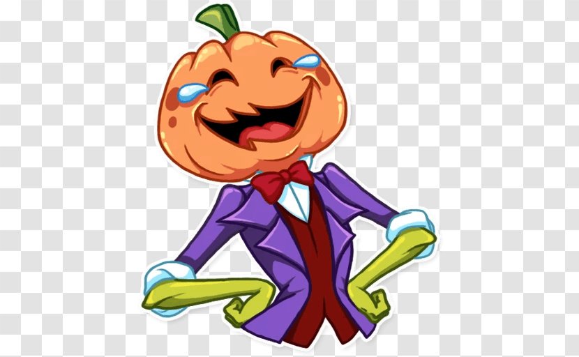 Jack Pumpkinhead Telegram Sticker Clip Art - Food - Pumpkin Head Transparent PNG