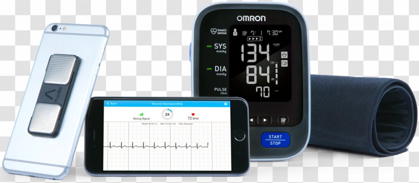 Mobile Phones Alivecor OMRON Kardia EKG Heart - Omron Ekg - Ecg Monitor Transparent PNG