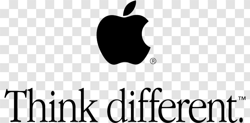 IPhone X Think Different Apple Logo - Black And White - Thinking Vector Transparent PNG