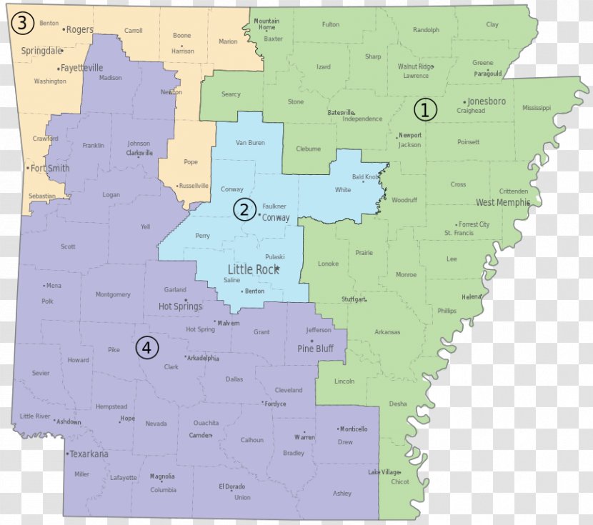 Map Arkansas County, Ohio University Of Southern United States - Information Transparent PNG
