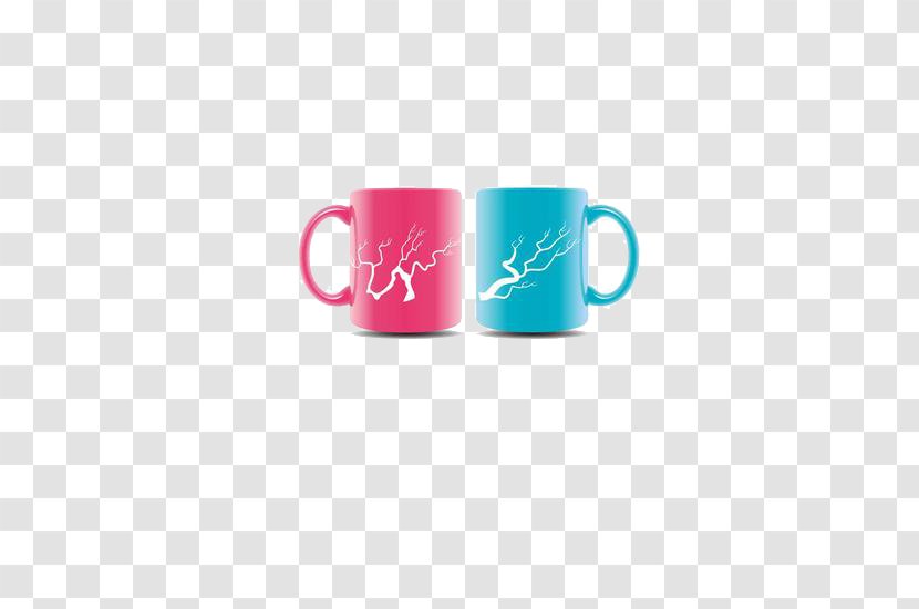 Coffee Cup Mug Clip Art - Pink Blue Glass Pattern Transparent PNG