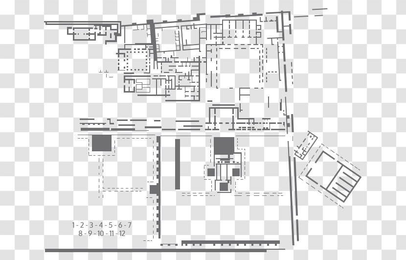 Medina Azahara Architecture Floor Plan Technical Drawing - Design Transparent PNG