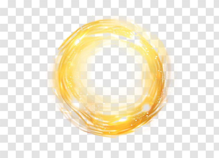 Yellow Circle Font - Round Halo Transparent PNG