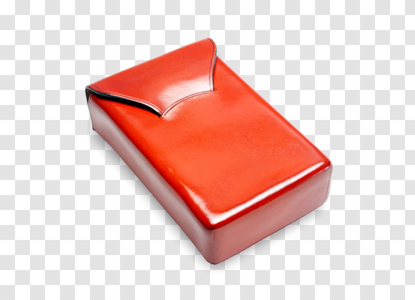 Cigarette Case Leather Pack Patina - Orange - Packet Transparent PNG