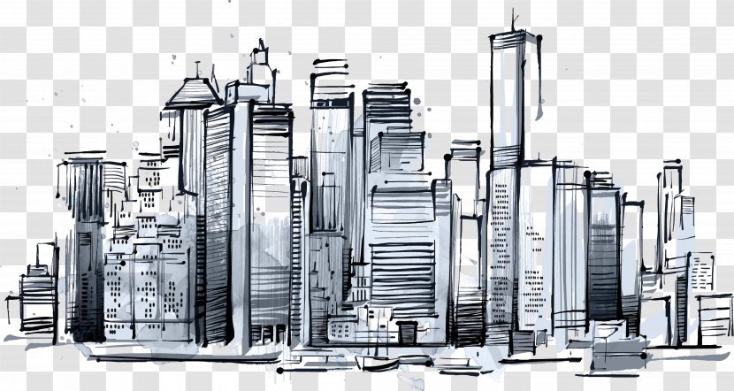 Manhattan Skyline New York Sketch Icon - Skyscrapercity - Skyscrapers Transparent PNG