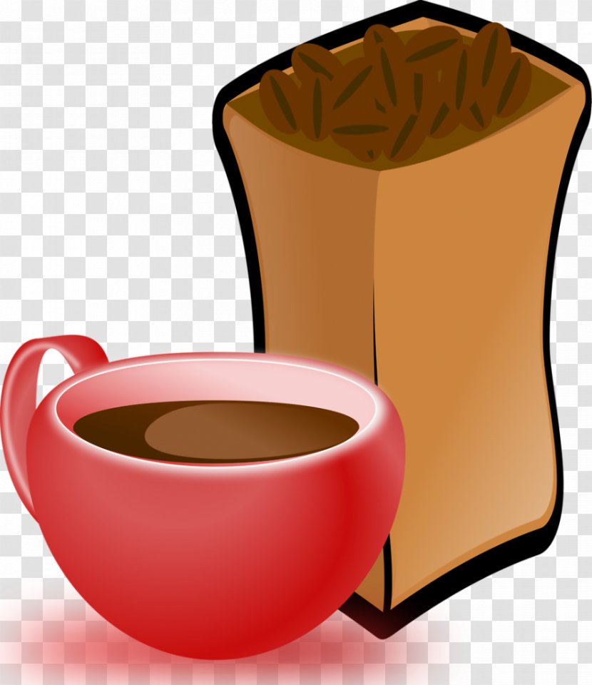 Coffee Cup Cafe Tea Clip Art - Drinkware - Beans Transparent PNG