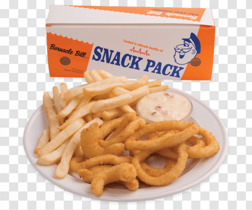French Fries Onion Ring Squid As Food Junk - Side Dish Transparent PNG