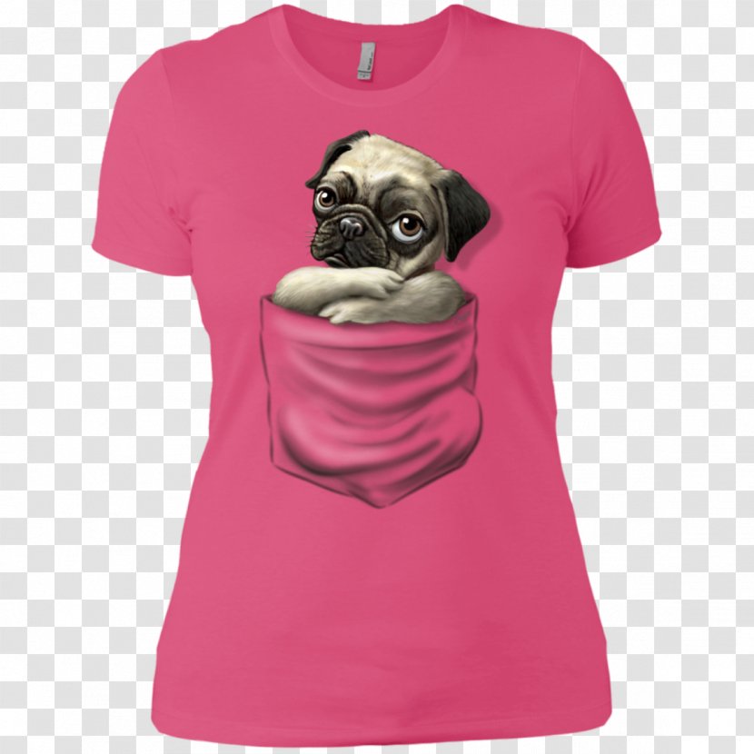 T-shirt Hoodie Sleeve Clothing - Sweatshirt - Pug Puppy Transparent PNG