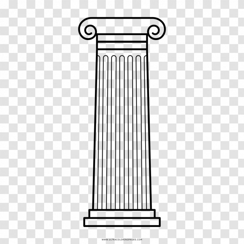 Column Drawing Architecture Coloring Book Capital - Atelier Transparent PNG