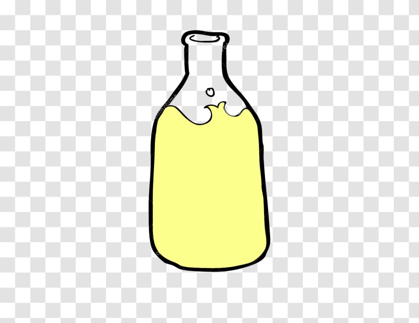 Milk Drawing Bottle Clip Art - Yellow - Banana Flavored Transparent PNG