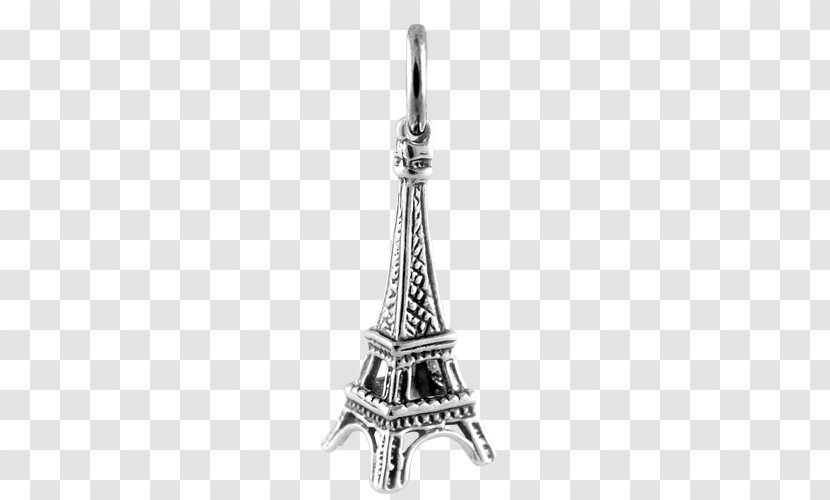 Body Jewellery Silver Charms & Pendants Black - Eiffel Tower Transparent PNG